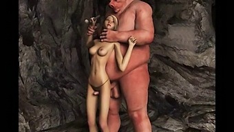 Giant Monster Ejaculates On Cartoon Women In Hentai Video