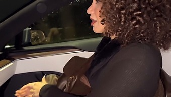 A Young Wife Gets A Surprise From Her Husband And Has Sex With A Stranger In A Car.